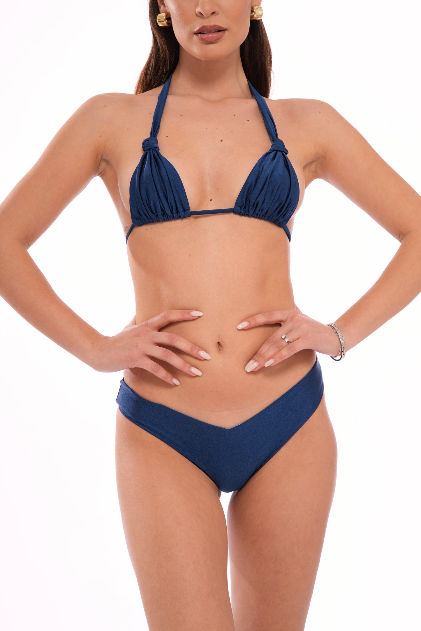 Triangolo Angelina Satin Night Blue
