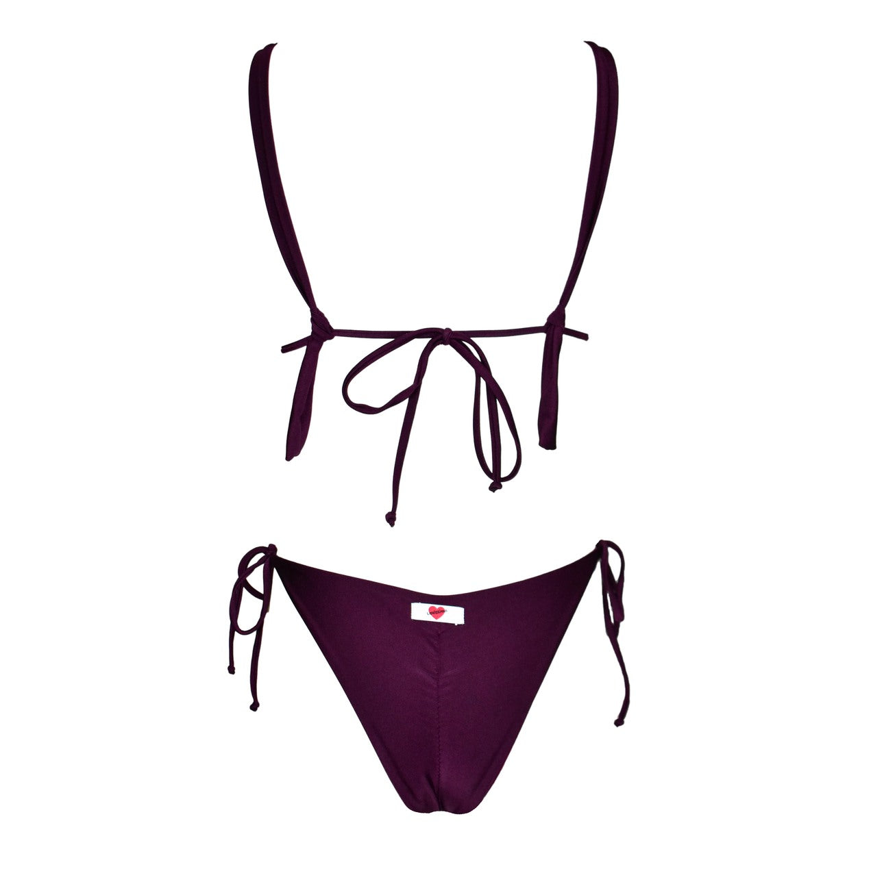 Triangolo Angelina Satin Rouge Noir