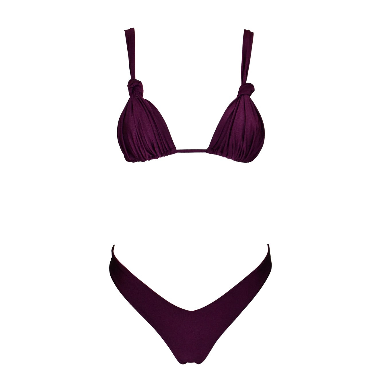 Triangolo Angelina Satin Rouge Noir