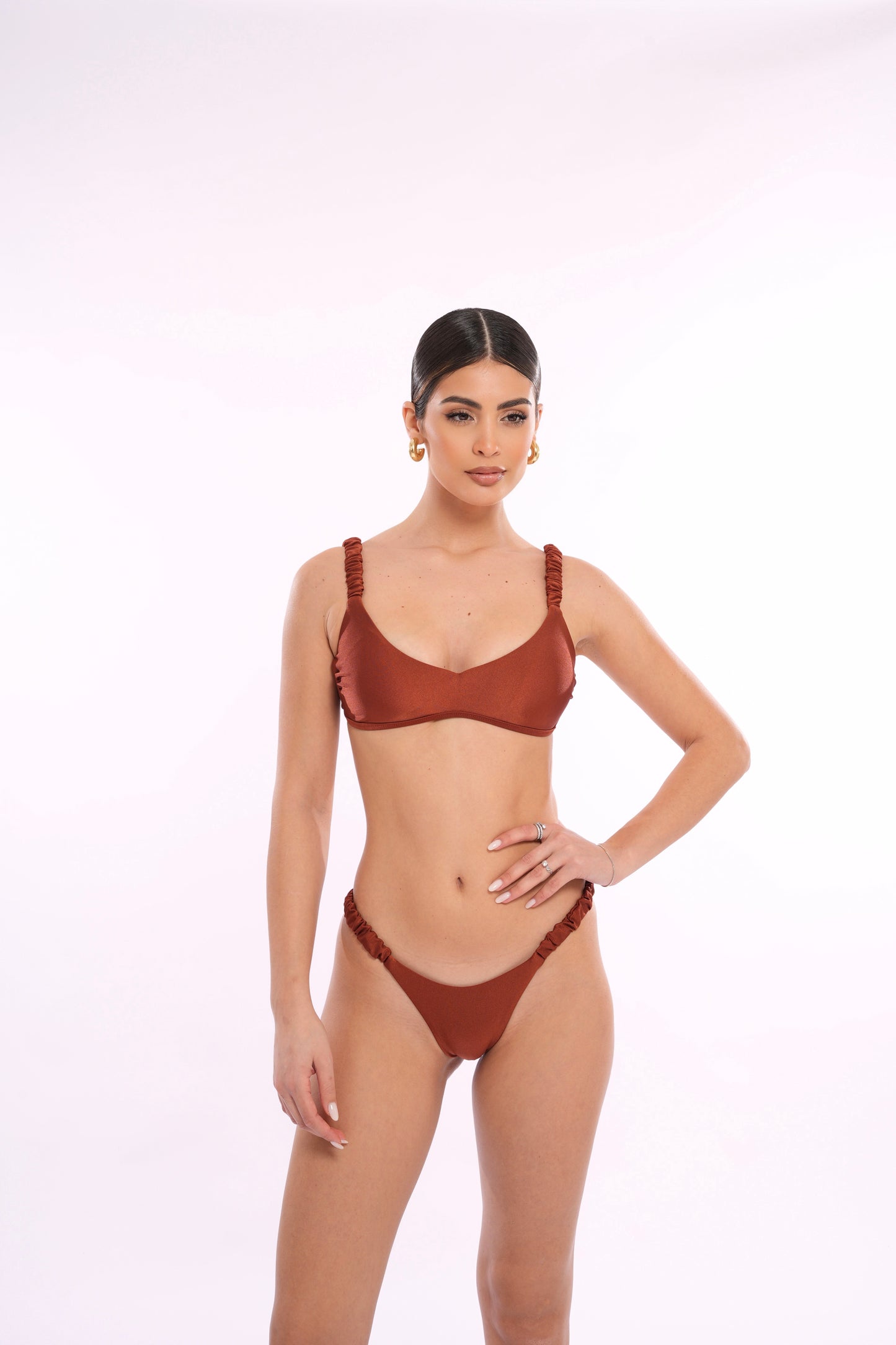 Corpetto Satin Scrunchies Caramello