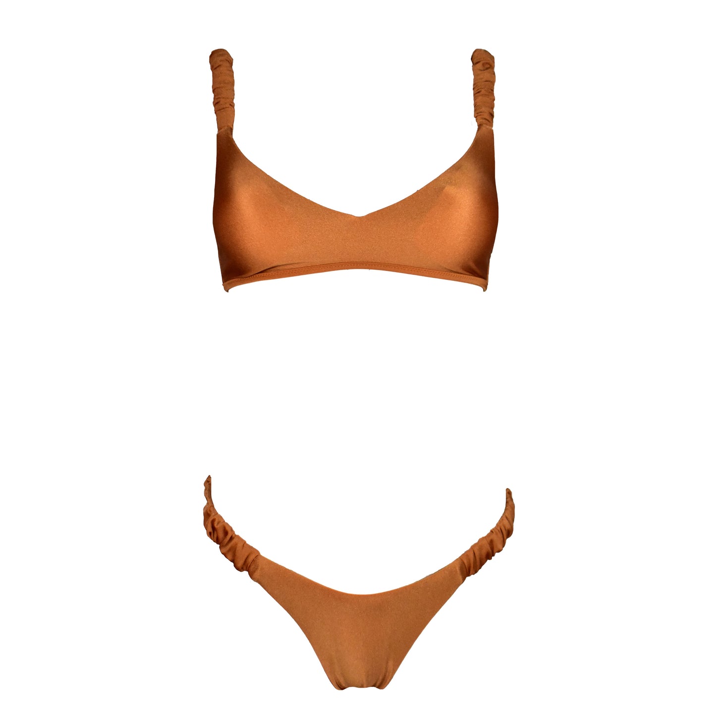 Corpetto Satin Scrunchies Cannella