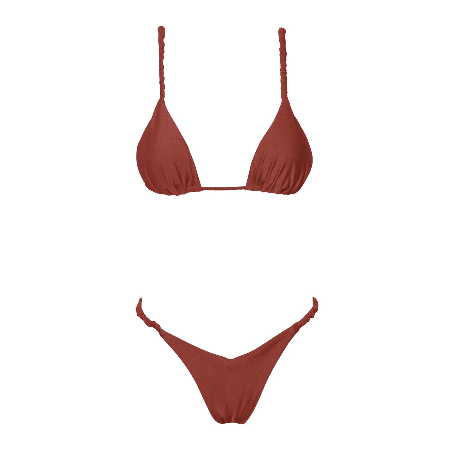 Triangolo Satin Scrunchies Caramello