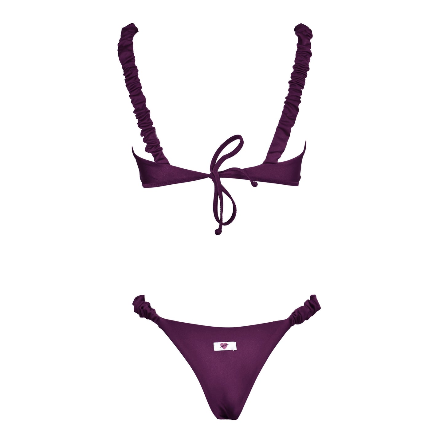 Corpetto Satin Scrunchies Rouge Noir