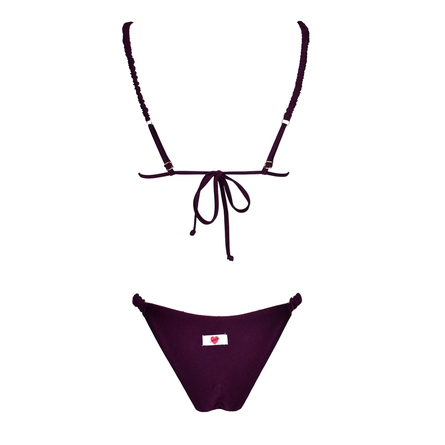 Triangolo Satin Scrunchies Rouge Noir
