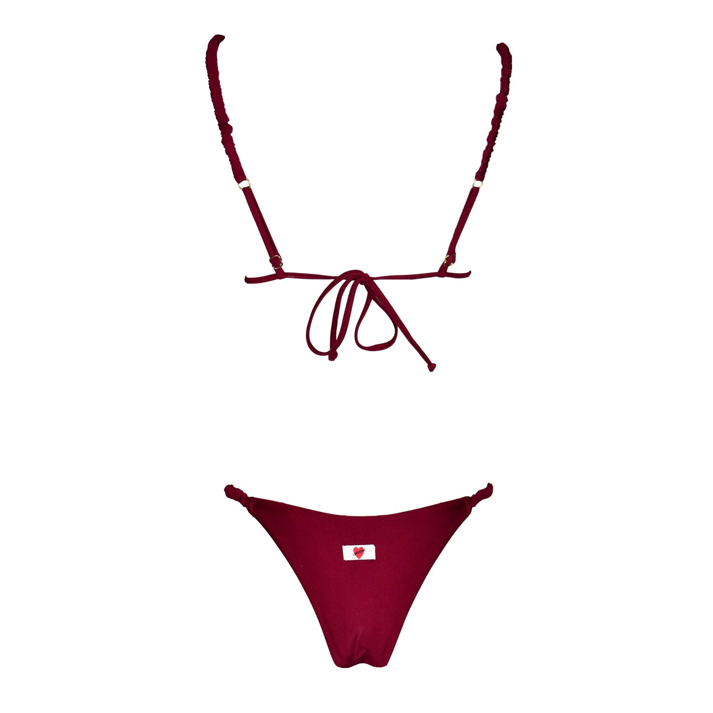 Triangolo Satin Scrunchies Sangria