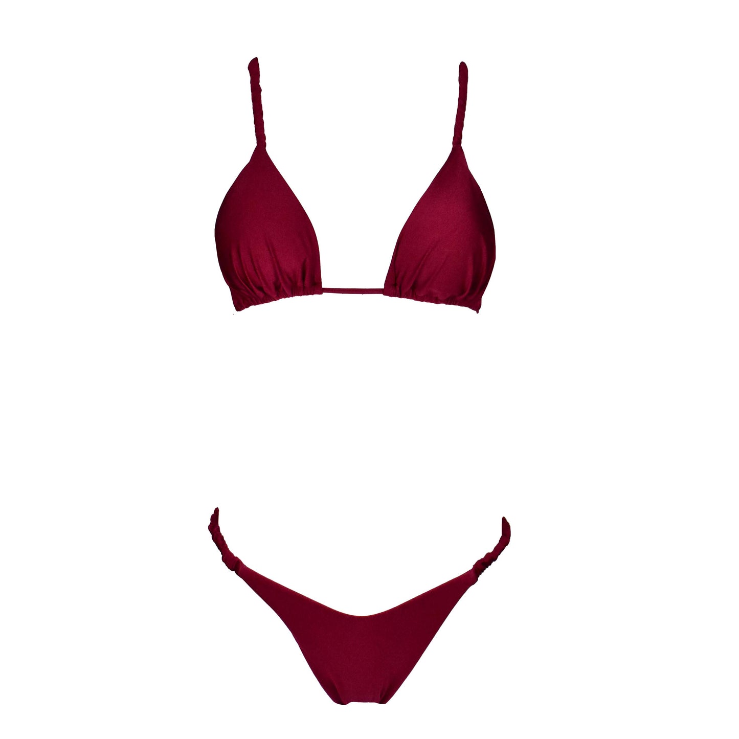 Triangolo Satin Scrunchies Sangria