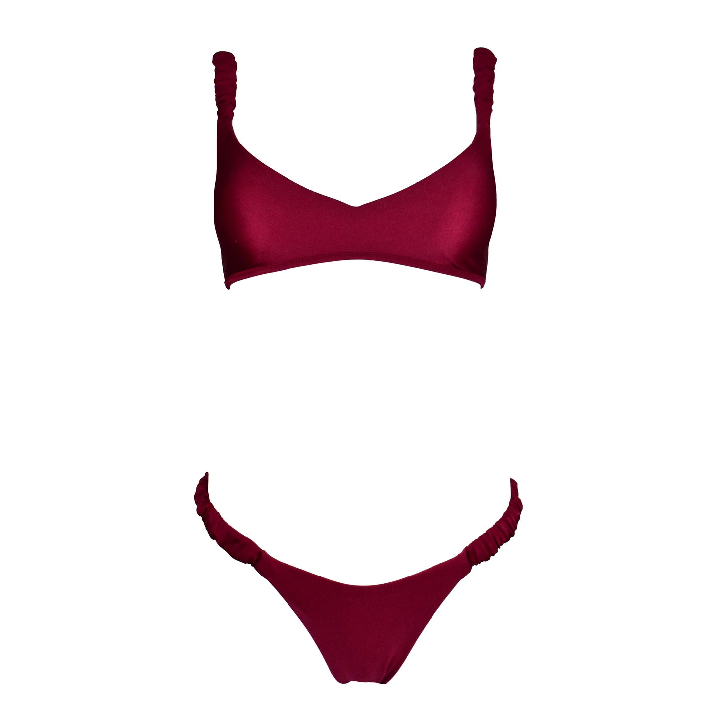 Corpetto Satin Scrunchies Sangria