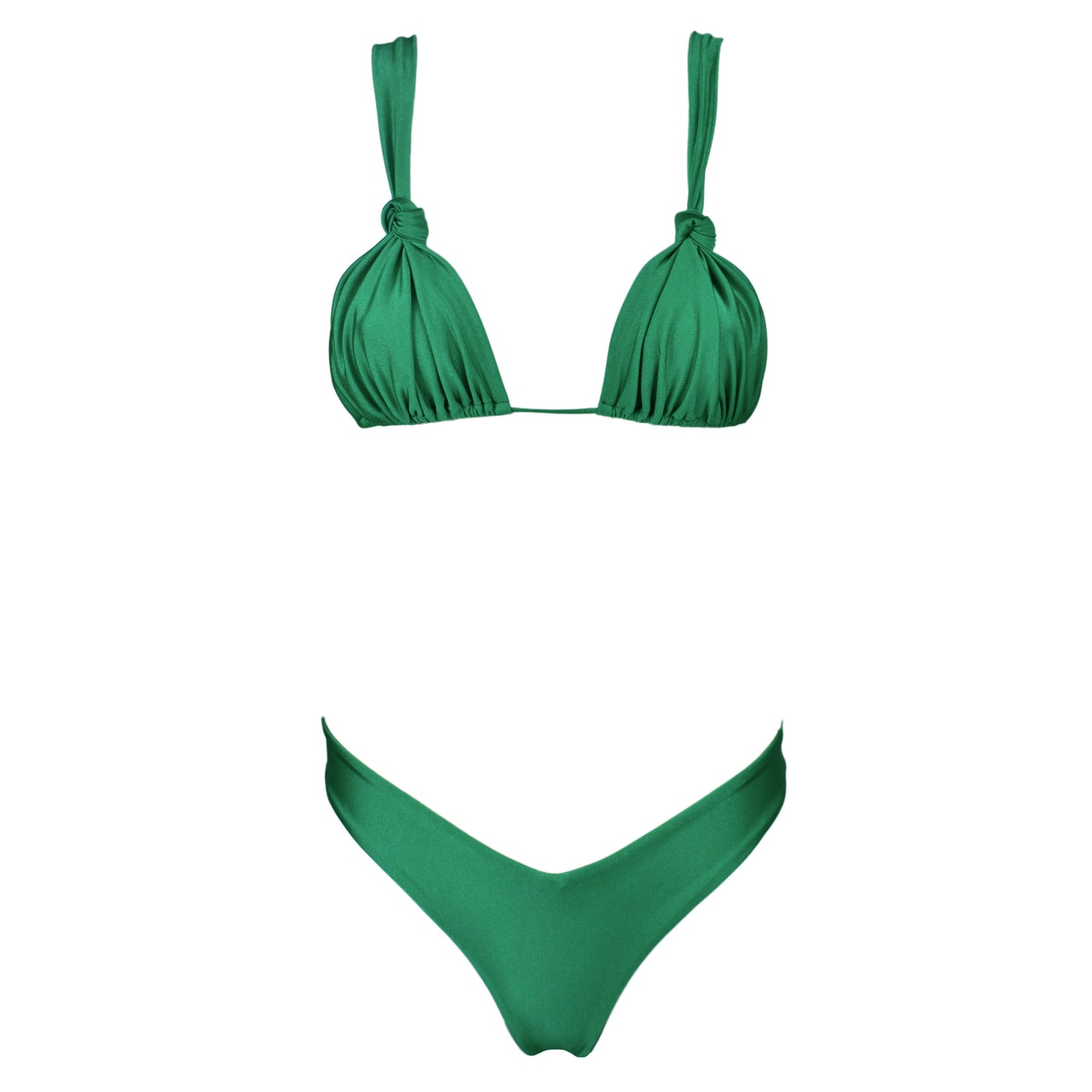 Triangolo Angelina Satin Smeraldo