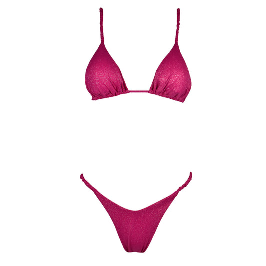 Triangolo Cristal Scrunchies Magenta