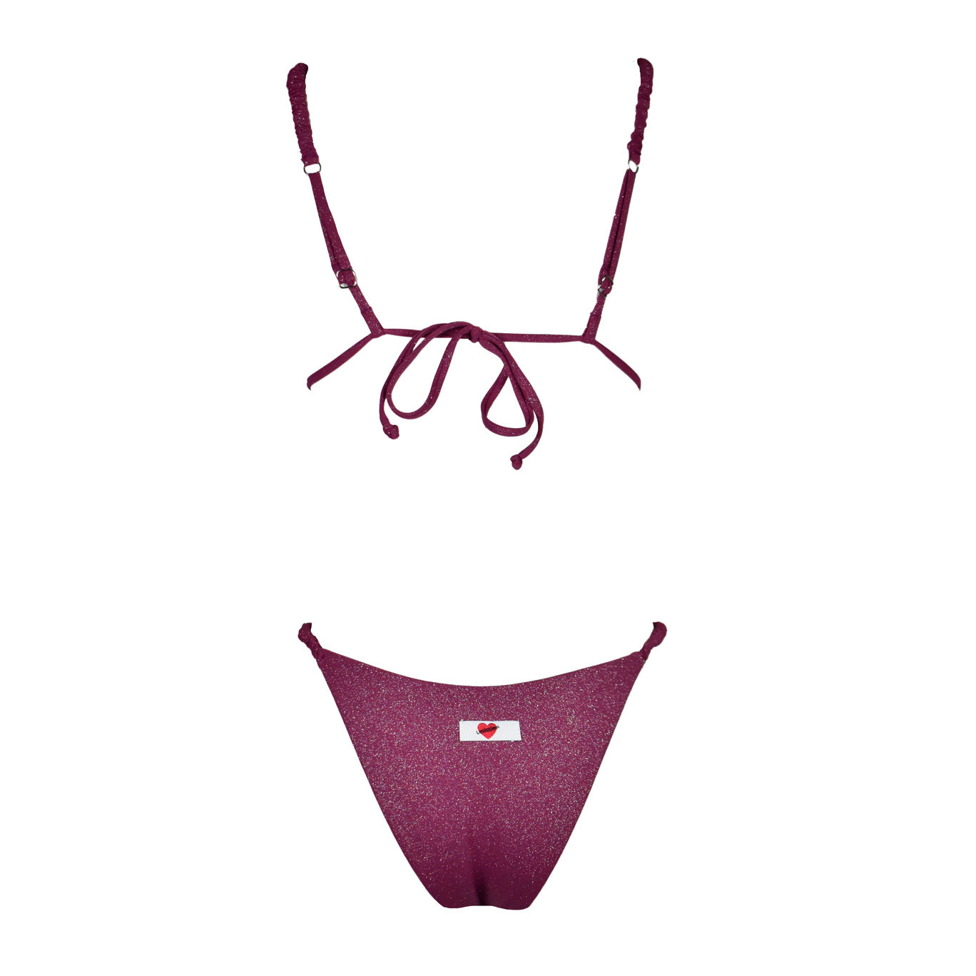 Triangolo Cristal Scrunchies Lampone