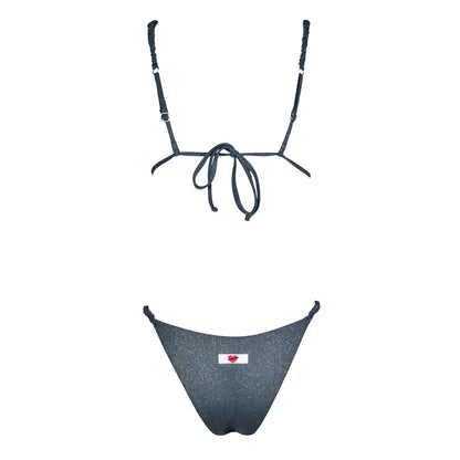 Triangolo Cristal Scrunchies Titanio