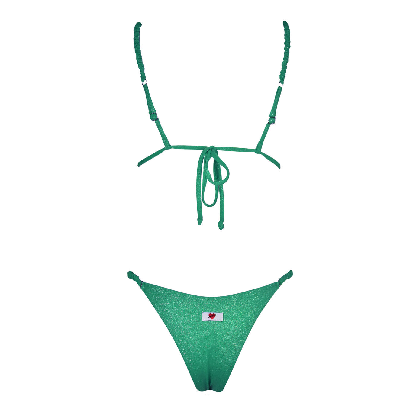 Triangolo Cristal Scrunchies Smeraldo