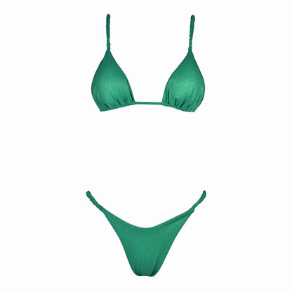 Triangolo Cristal Scrunchies Smeraldo