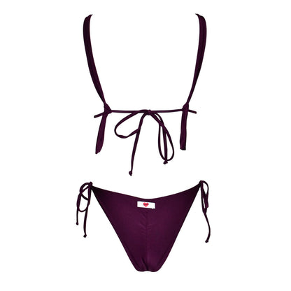 Triangolo Angelina Satin Rouge Noir