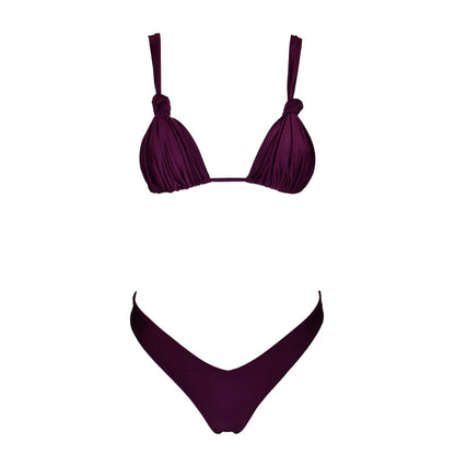 Triangolo Angelina Satin Rouge Noir