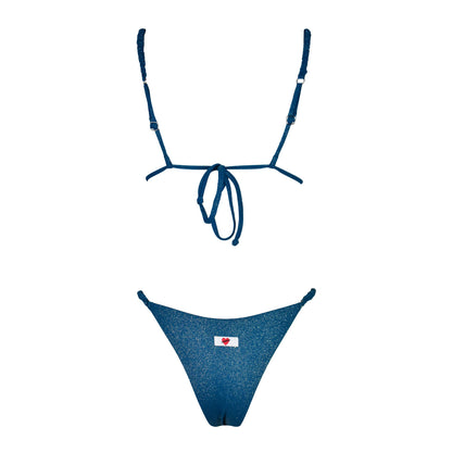 Triangolo Cristal Scrunchies Petrolio