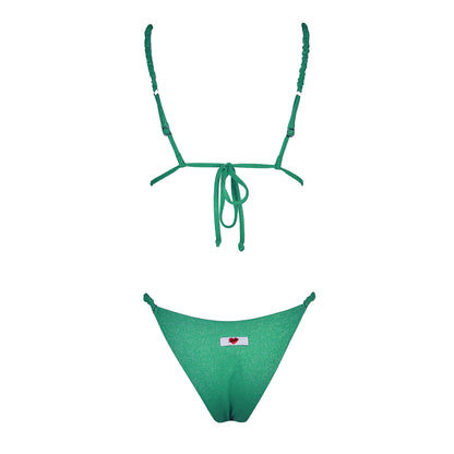 Triangolo Cristal Scrunchies Smeraldo