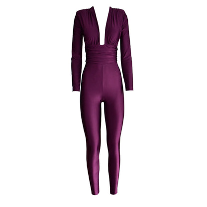 Tuta New Hanna Satin Rouge Noir