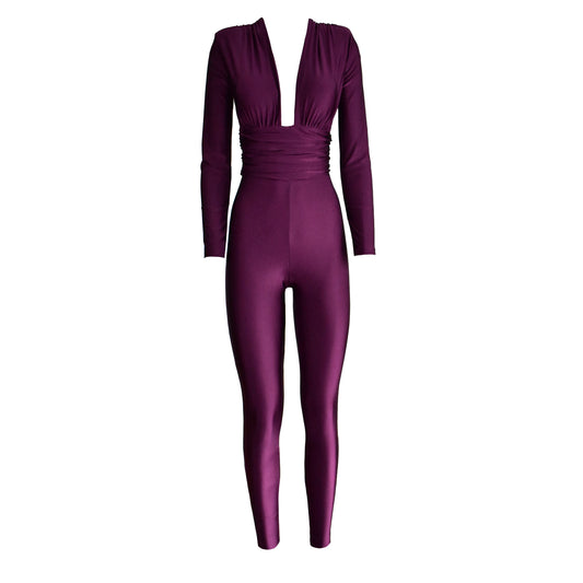 Tuta New Hanna Satin Rouge Noir