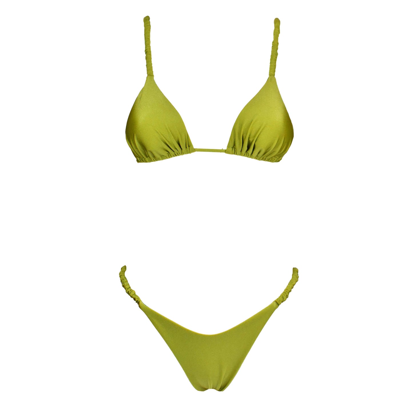 Triangolo Satin Scrunchies Wasabi