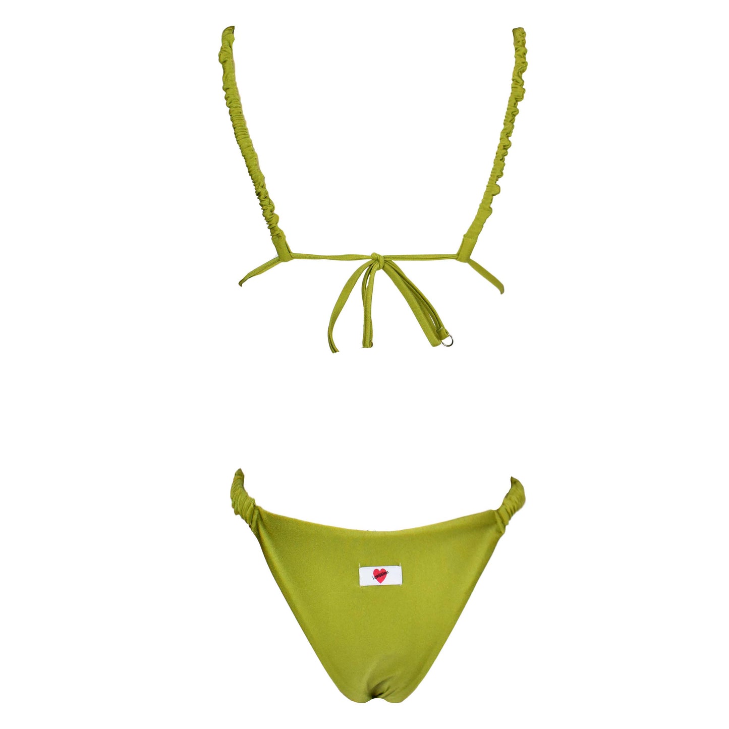 Triangolo Satin Scrunchies Wasabi