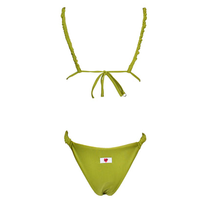 Triangolo Satin Scrunchies Wasabi