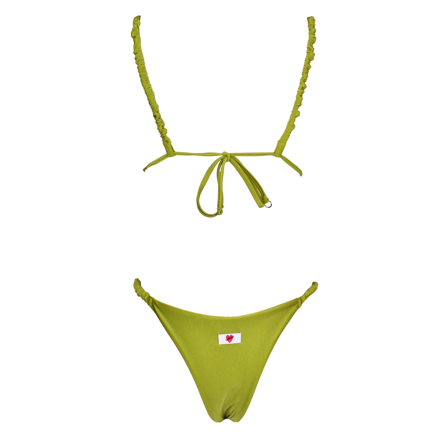 Triangolo Satin Scrunchies Wasabi