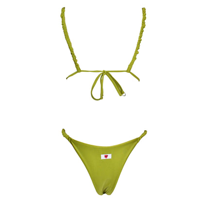 Triangolo Satin Scrunchies Wasabi
