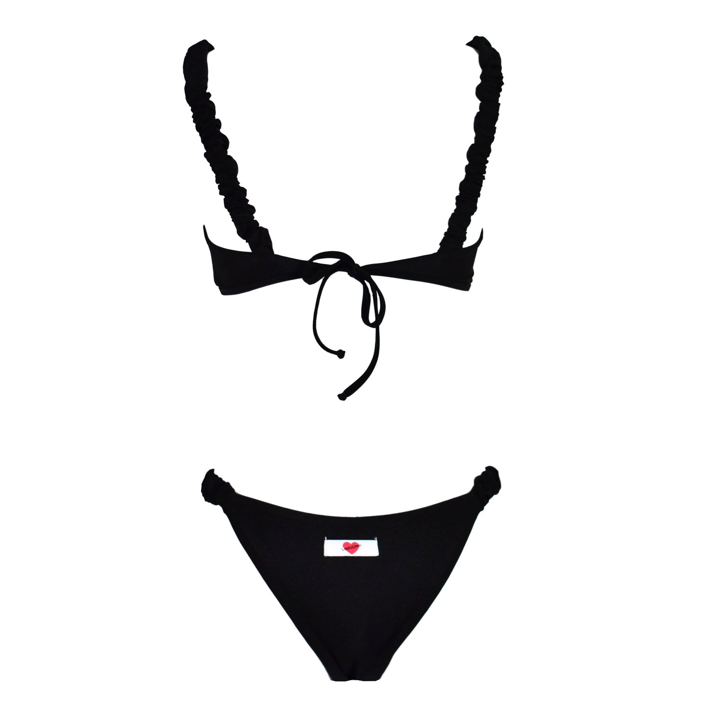 Corpetto Satin Scrunchies Black