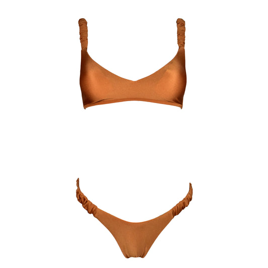 Corpetto Satin Scrunchies Cannella