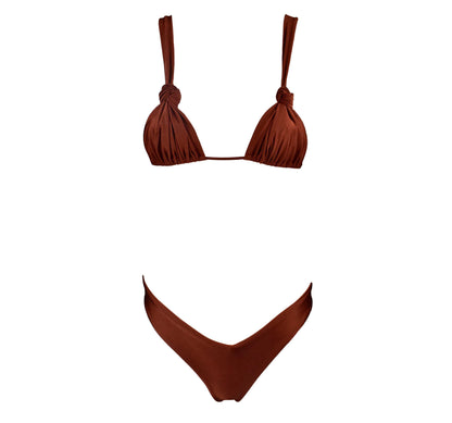 Triangolo Angelina Satin Caramello