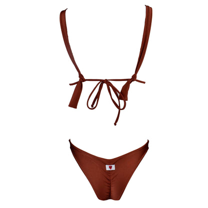 Triangolo Angelina Satin Caramello