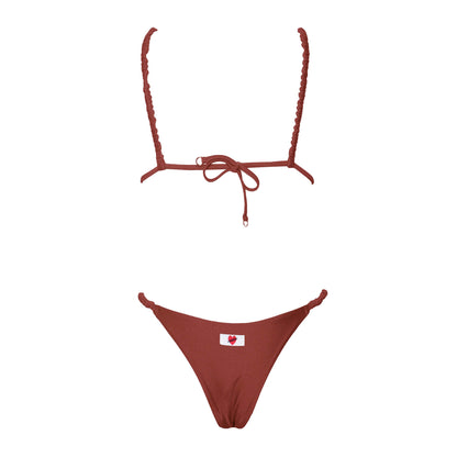 Triangolo Satin Scrunchies Caramello