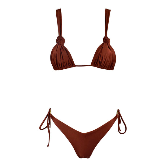 Triangolo Angelina Satin Caramello