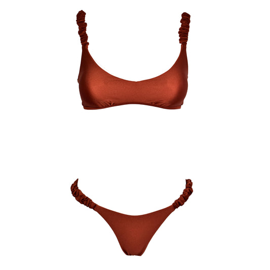 Corpetto Satin Scrunchies Caramello