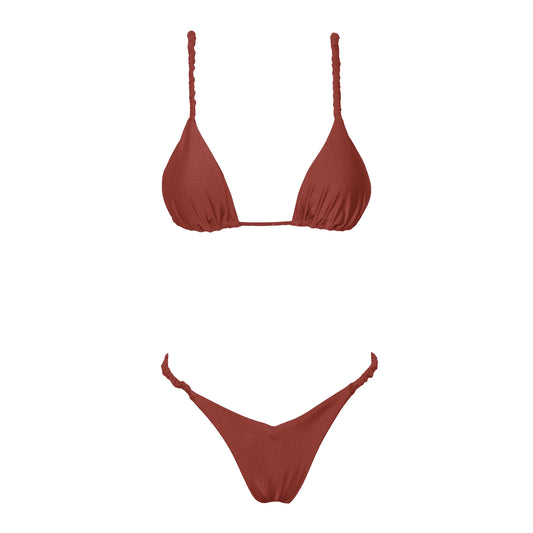Triangolo Satin Scrunchies Caramello