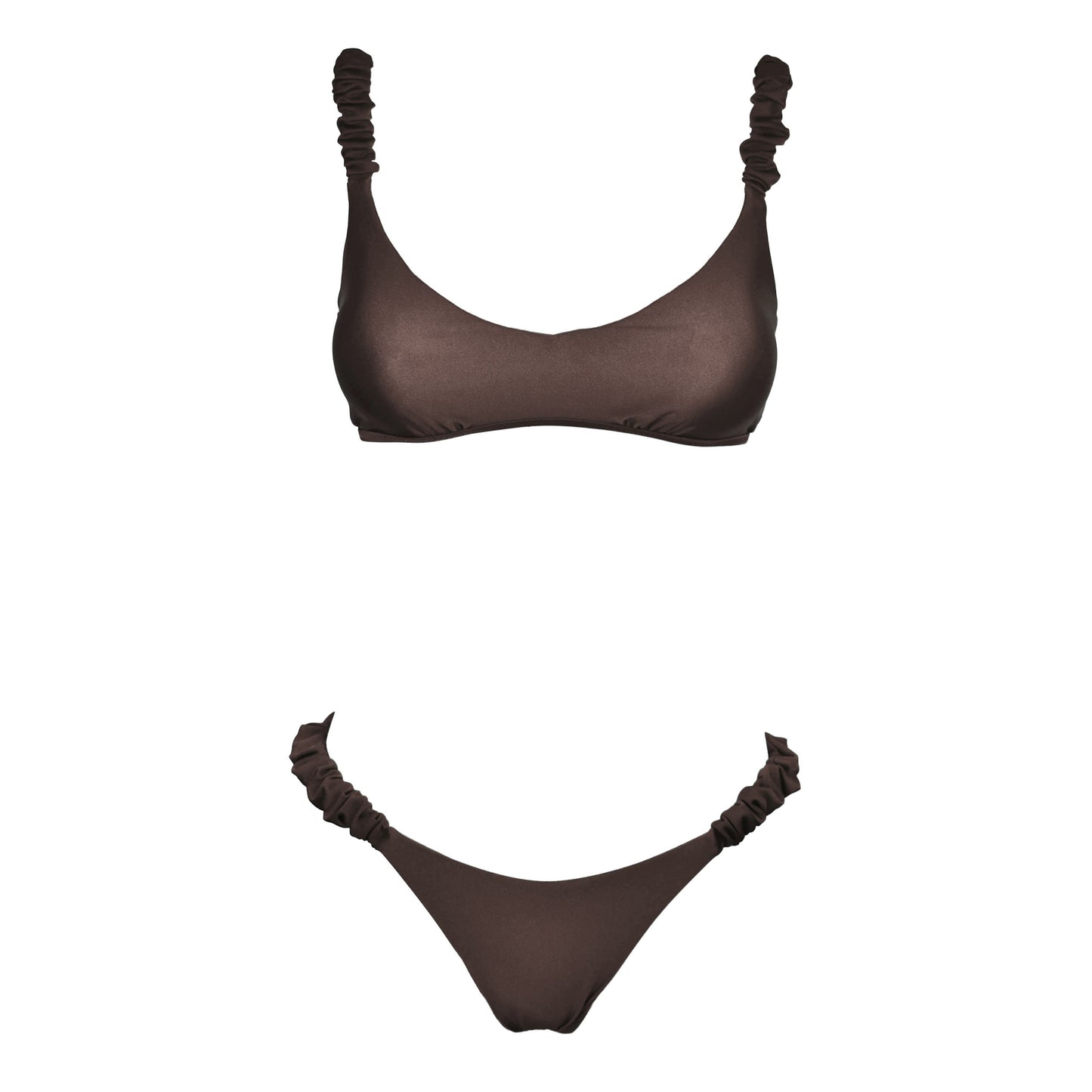 Corpetto Satin Scrunchies Dark Chocolate