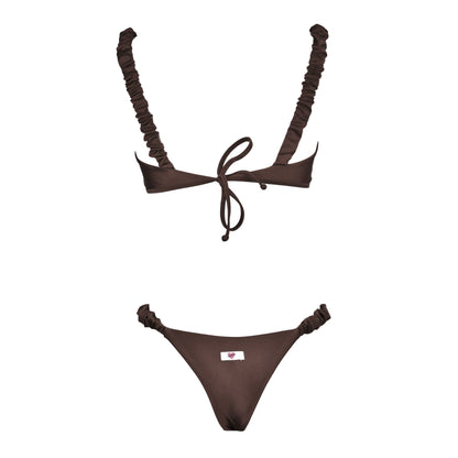Corpetto Satin Scrunchies Dark Chocolate