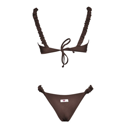 Corpetto Satin Scrunchies Dark Chocolate