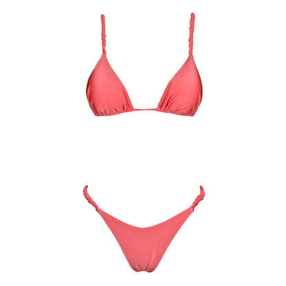 Triangolo Satin Scrunchies Flamingo