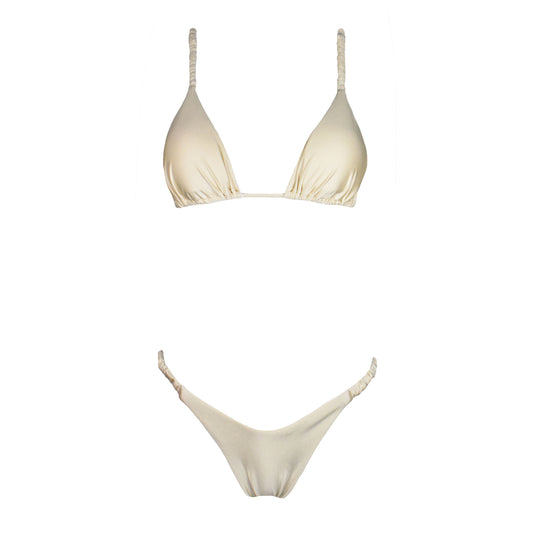 Triangolo Satin Scrunchies Macadamia