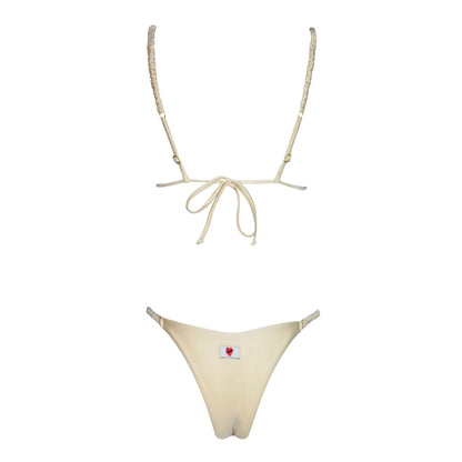Triangolo Satin Scrunchies Macadamia