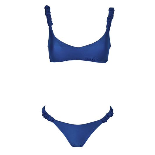 Corpetto Satin Scrunchies Night Blue