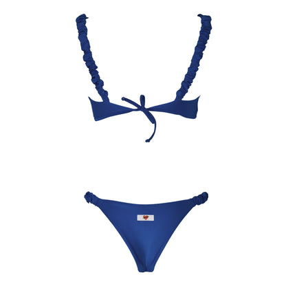 Corpetto Satin Scrunchies Night Blue