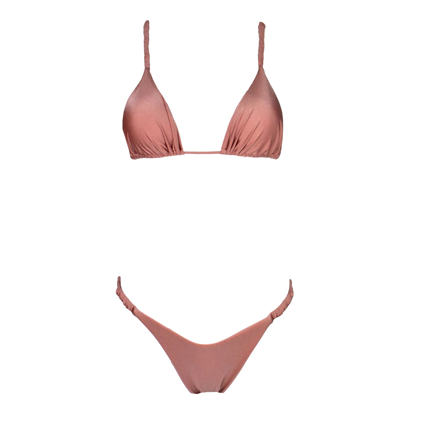 Triangolo Satin Scrunchies Oro Rosa