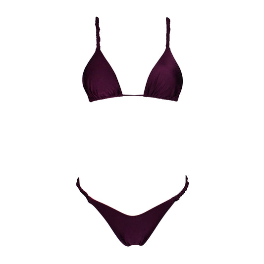 Triangolo Satin Scrunchies Rouge Noir
