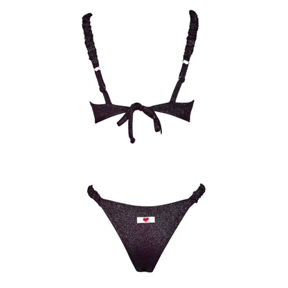 Corpetto Cristal Scrunchies Rouge Noir