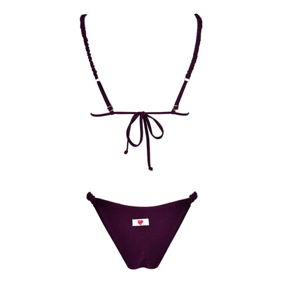 Triangolo Satin Scrunchies Rouge Noir