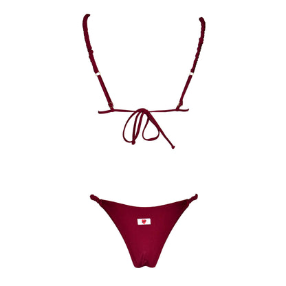Triangolo Satin Scrunchies Sangria