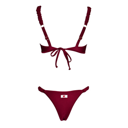 Corpetto Satin Scrunchies Sangria